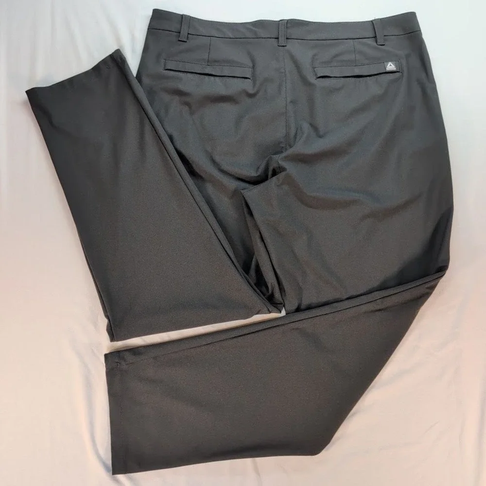 Reebok Mens Performance Pants Black 38x32 Golf Stretch Athletic